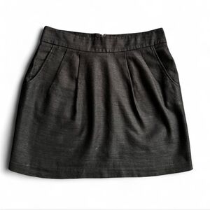 FOREVER 21 - Black - Linen - Skirt - Pleated - Size: L